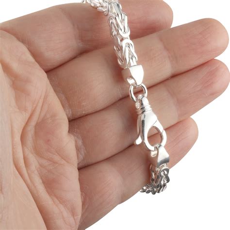 They like adding stylish pieces to complete their we at fourseven, carry a wide variety of silver bracelets for men that match the style of men of all age groups. Solid Silver Men's Byzantine Bracelet 5.90mm Width - 50 Grams