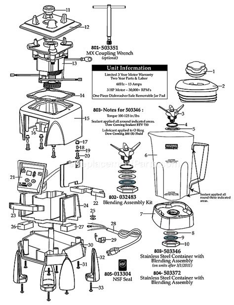 We did not find results for: Waring Blender | MX1100XTS | eReplacementParts.com