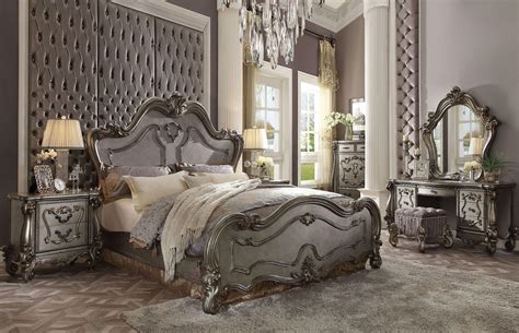 Arguably a bedroom's central feature, the headboard should always make a statement. Antique Platinum King Bedroom Set 3Pcs Versailles 26857EK ...