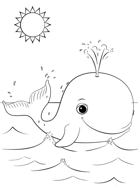 Maybe you would like to learn more about one of these? Happy Whale Coloring Page - Free Printable Coloring Pages ...