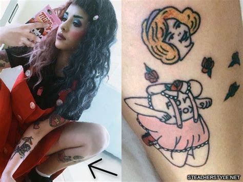 Flack martines custom tattoo artist at studio evolve in virginia beach. Melanie Martinez Portrait, Rose Calf Tattoo | Steal Her Style