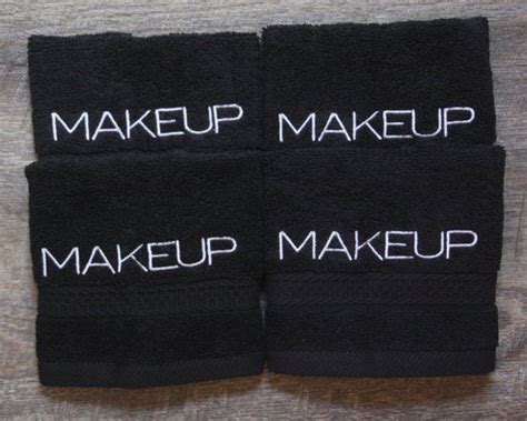 Black washcloths work during makeup removal for obvious reasons. Black Makeup washcloth, black washcloth , embroidered bath ...