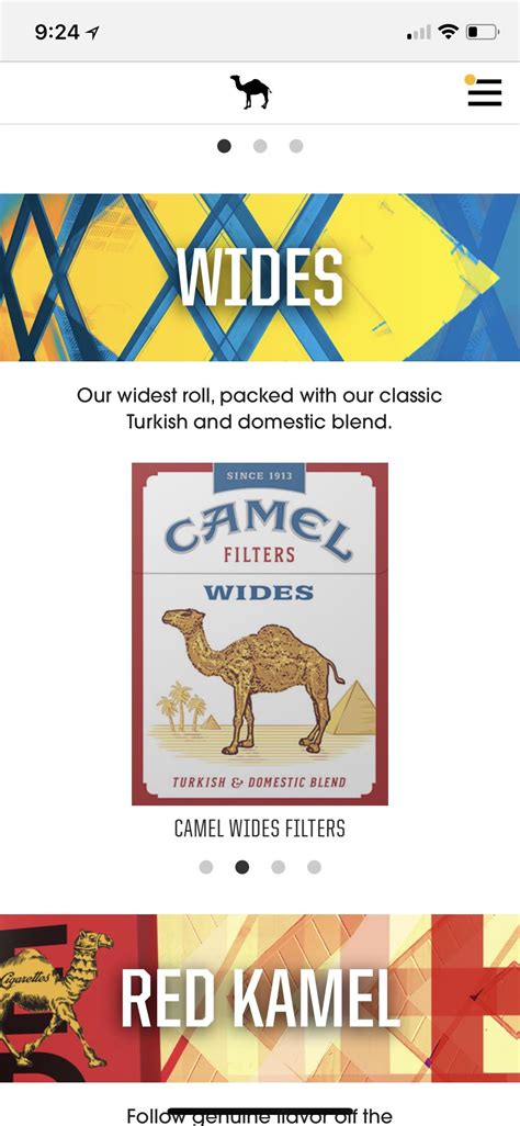 Apart from their resistance to high temperatures, camels can stay long periods without food and water. Camel Wides packs are also changing. : Cigarettes