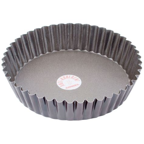 Fat daddio's fluted tart pan 18 (ga) 6 1/2 removable bottom 1 deep. Gobel 9 1/2" Non-Stick Tart / Quiche Pan Deep Design with ...