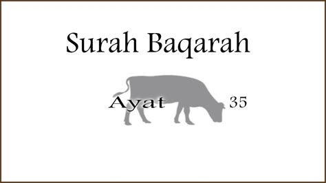 Surah al baqarah adalah surah yang paling. Al Baqarah ~ ayat 35 - YouTube