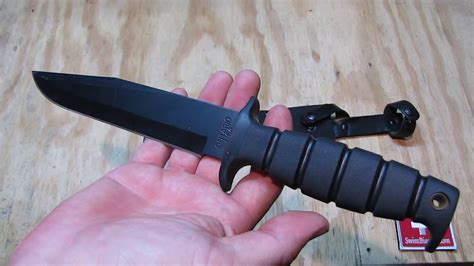 On8854 ontario drop point hunter. ontario spec plus 6 fighting knife - YouTube