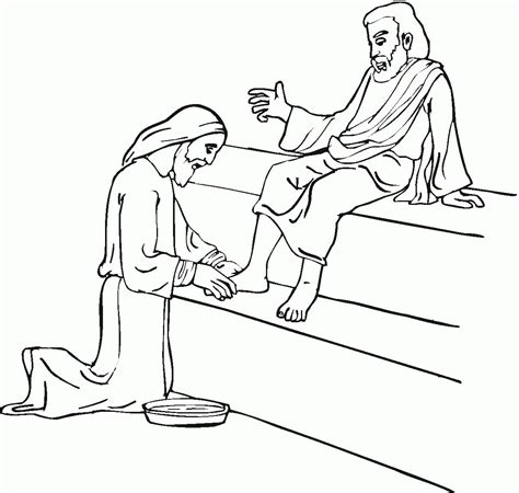 While there, mary anointed jesus' feet with fragrant oil, thus symbolizing his impending death and demonstrating her love for jesus. Jesus Washes Feet Coloring Page - Coloring Home