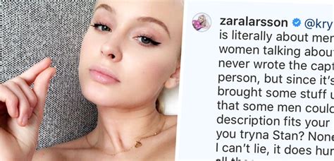 If she got a band, let her in, yeah she good. Zara Larsson Hits Out After Chris Brown Fans Slam Her ...