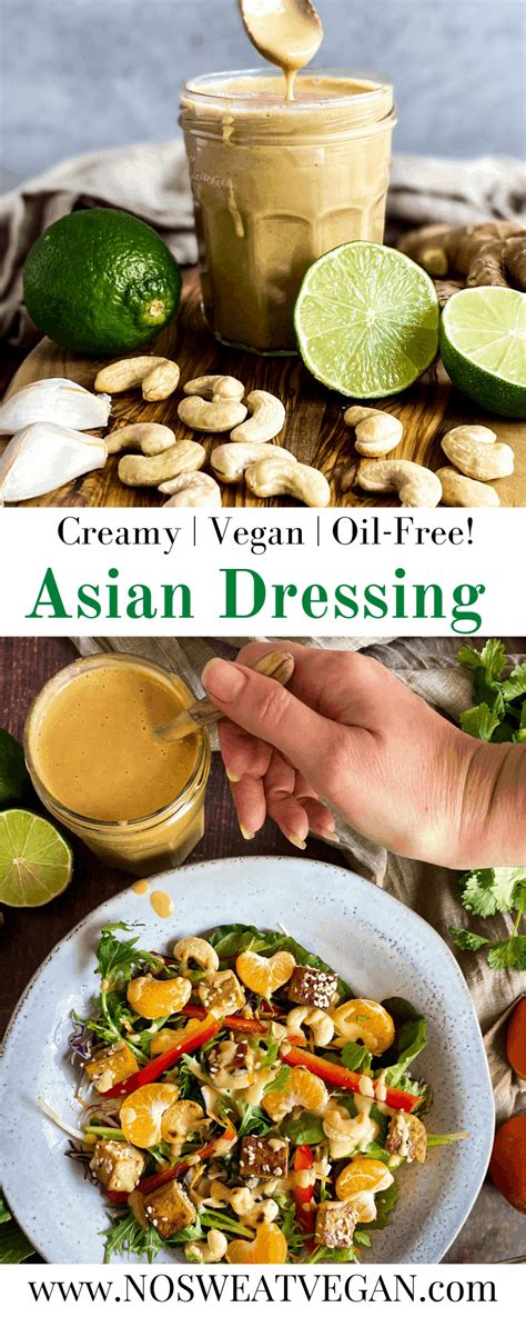 Unglaublich authentischer geschmack bei 0 kcal. Asian Salad Dressing (Creamy & Oil-free) - No Sweat Vegan