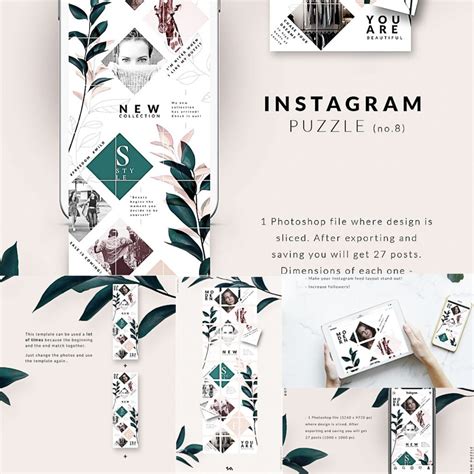 (this is how you'll set up your instagram grid template). Instagram puzzle template | Free download