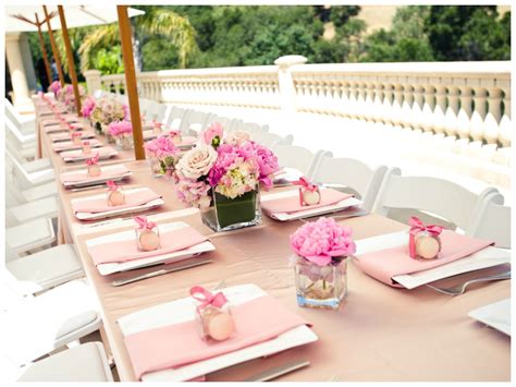 Pink bridesmaid dresses are one of the most classic color schemes for bridesmaid dresses. Blush Pink Bridal Shower - Simple Little Details