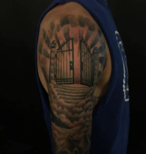 Check spelling or type a new query. 90+ Heaven Tattoos For Men (2021) - Stairway, Gates, Hell Designs