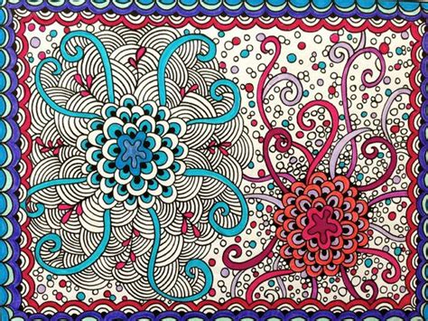 For art therapy, illustration in doodle style. Zentangle Coloring Page Zendoodle Adult Coloring by ...