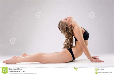 Image Of Flexible Woman Doing Fitness Exercise Stock Photo - Image of ...