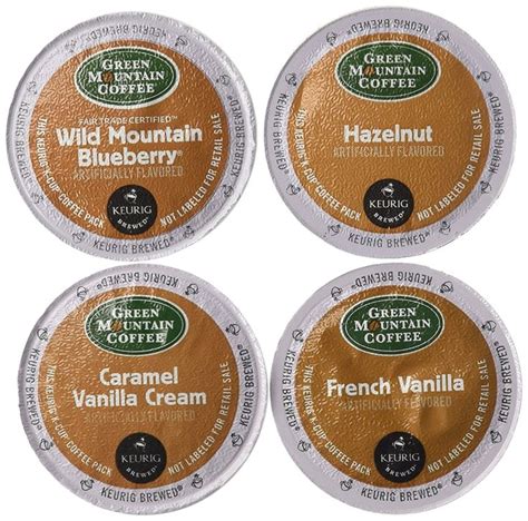 This coffee has the sweet taste of buttery caramel, brown sugar, and vanilla cream for an indulgent treat without the calories. Green Mountain Coffee FLAVORED Variety Sampler Pack 96 K ...