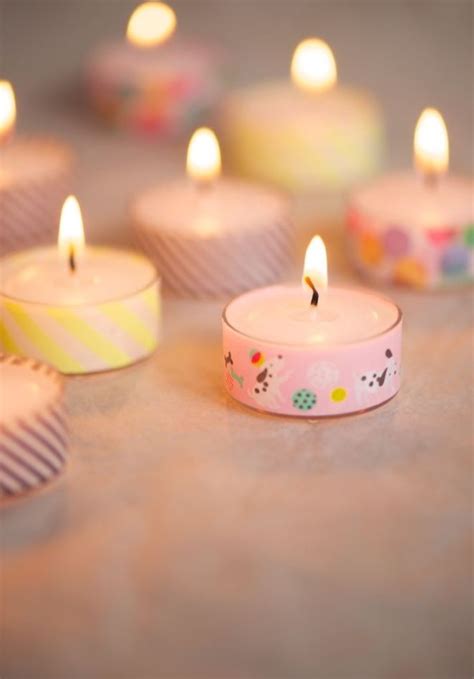 Washi tape is a durable, flexible and multitasking colorful tape. Pin by Sarah Sommers on Happy Birthday | Washi tape projects, Tea light crafts, Washi tape crafts