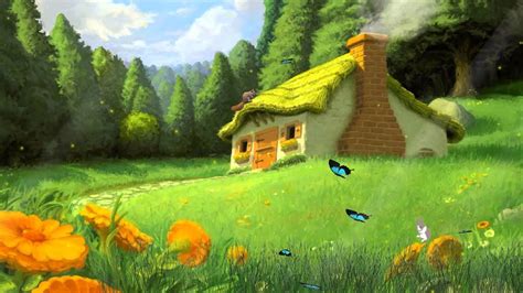 Anime woman wearing crop top and red shorts leaning on wall wallpaper. Tale Houses Animated Wallpaper http://www.desktopanimated ...