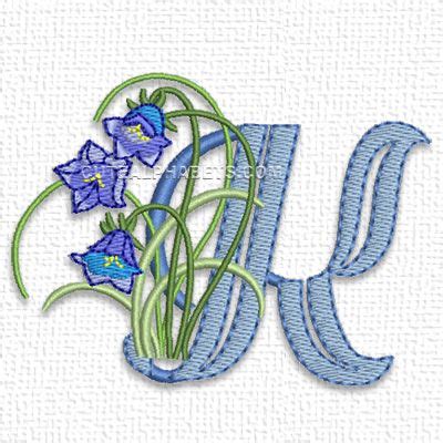 Cross stitch patterns are so lovely and stand the test of time! This free embroidery design from Cute Alphabets' "Meadowy ...