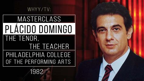 Sunday, the first day of the week called domingo, in spanish and portuguese. Placido Domingo Masterclass Philadelphia 1982 - Opera on Video