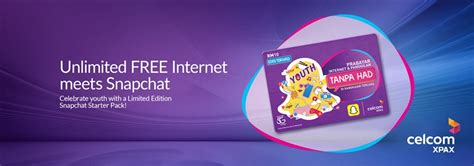 Whether it's celcom prepaid or celcom postpaid, you'll get top value for your money. Free Unlimited SnapChat Access for all Xpax Prepaid Customers