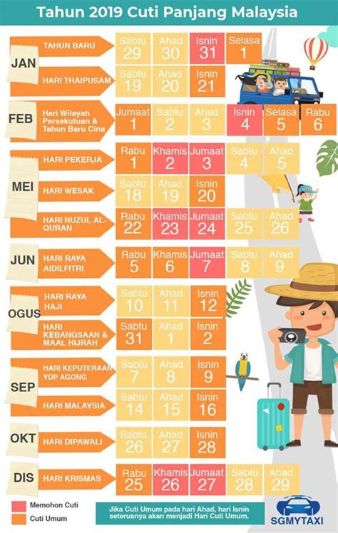 Pengistihar cuti sekolah pertengahan tahun 2019. Kalendar Cuti Umum Malaysia 2019/2020 (24 Cuti Panjang ...