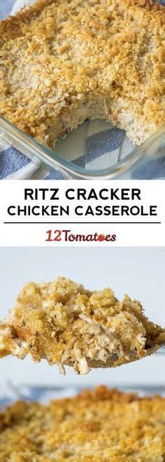 Stir in chicken and stuffing mix. Ritz cracker chicken casserole More | Recipes, Food ...