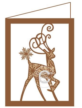 Our elegant merry christmas holiday cards with snowflake designs are sure to impress your entire seasonal. Snowflake Reindeer Christmas Card Template - CUP709597_1929 | Craftsuprint