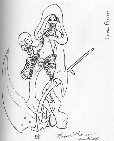See more ideas about anime lineart, colouring pages, coloring books. femal grim reaper line art - Bing images | Reaper drawing ...
