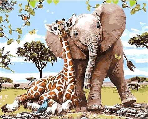 We did not find results for: La girafe et l'éléphant - Peinture par Numéro | Giraffe ...