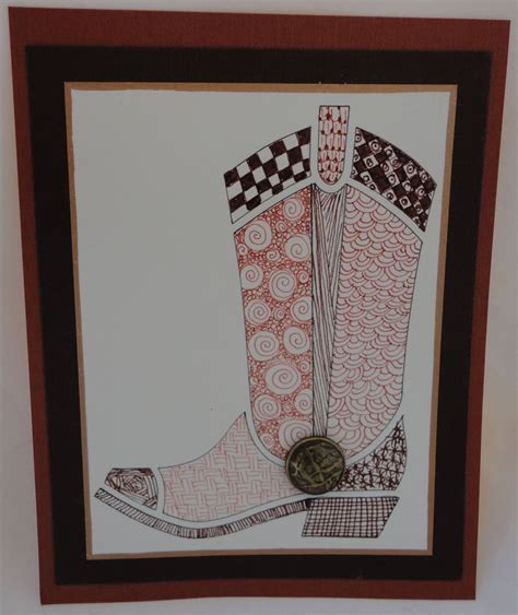 Maybe you would like to learn more about one of these? Zentangle Boot | Art lessons, Zentangle patterns, Camping art