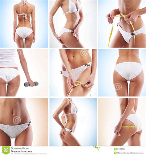 A female part of a machine has. A Collage Of Images With Female Body Parts Stock Photo ...