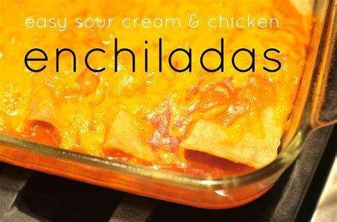 Cover the casserole and bake for 45 minutes. Easy sour cream & chicken enchiladas from The Hollywood ...