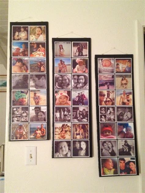 For this, a diy photo collage would be a great way. DIY Picture collage. Decoupage pics to black foam board ...