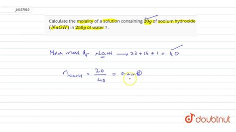 What is the molarity of a solution that contains 30 grams of naoh in 500. What Is The Molarity Of A Solution That Contains 30 Grams ...