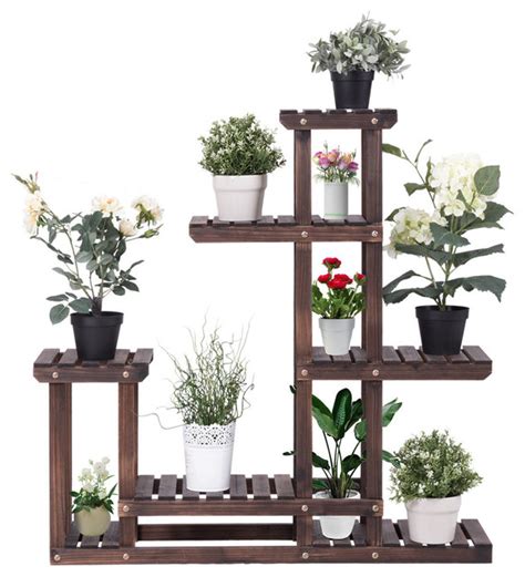 ( 4.8 ) out of 5 stars 63 ratings , based on 63 reviews current price $64.99 $ 64. Costway Outdoor Wooden Plant Flower Display Stand 6 Wood ...