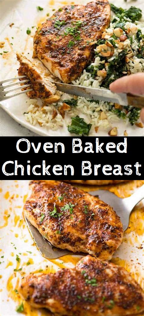You'll love this quick oven method and that you get flavorful, tender, juicy chicken every time by easy flavorful oven baked chicken breasts. Oven Baked Chicken Breast - Easy Recipes