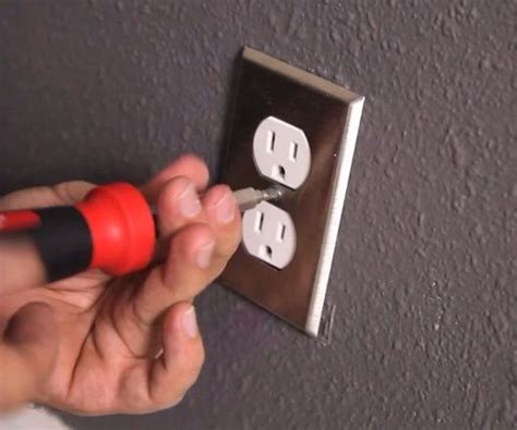 Enlarge the hole to accept a new double electrical box. How to Replace an Electrical Outlet | Recipe | Electricity, Electrical outlets, Do it yourself ...