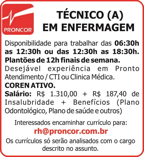 Quer poupar tempo e fazer o seu currículo em 5 minutos? Jornal Meu Emprego - MS - Vaga - PRONCOR CONTRATA: TÉCNICO ...