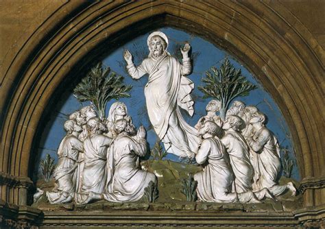 Scuola di san rocco, venedig. Christi Himmelfahrt, 1446 von Luca Della Robbia (1399-1482 ...