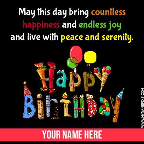 Ci sono vignette, video e gif animate ovvero immagini. Write Name on Happy Birthday Wishes Whatsapp Status Pic ...