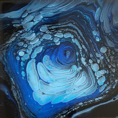 A cool abstract wallpaper of black and blue paint mixing on wall. Black and Blue Painting by Sue Goldberg