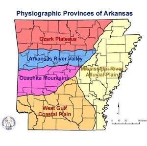 The upper arkansas delta is bordered by the mississippi river. Geology Resources