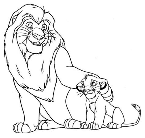 Simba and timon in the jungle. Mufasa Love Simba Coloring Page - Download & Print Online ...