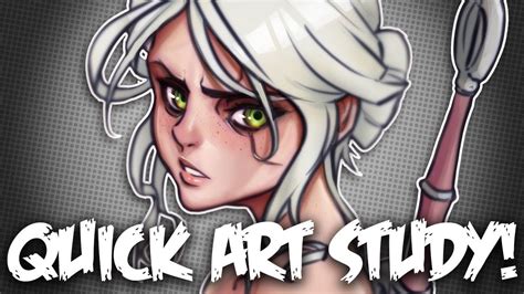 Artist and gamer giving you some sick skills with anime how to draw tutorials QUICK ART STUDY: CIRI From The Witcher 3: Wild Hunt - YouTube