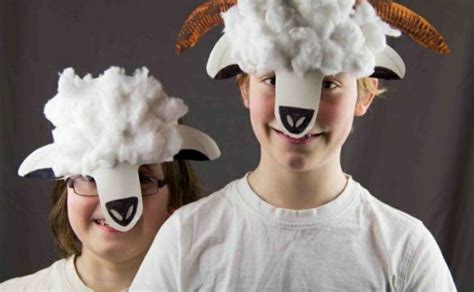 Wir haben für euch tiermasken entworfen, die könnt ihr ausdrucken und dann. fasching-maske-kinder-schaf-ziege-bastelidee-kostuem-watte ...