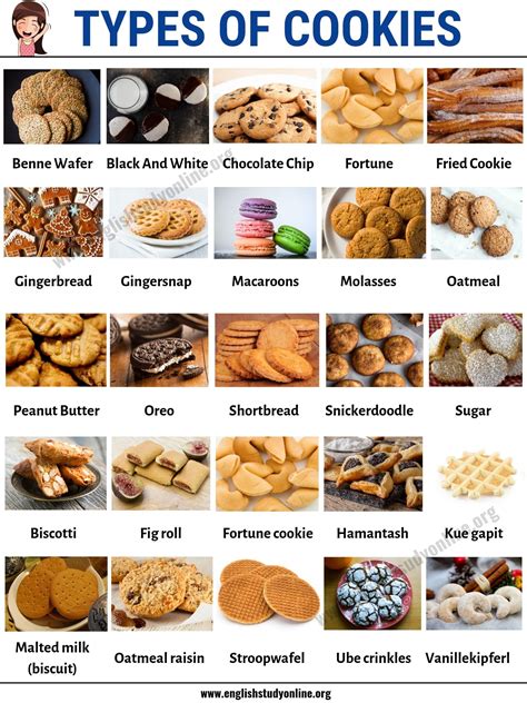 Other top most popular christmas cookies include sugar cookie m&m's bars (beloved in five states), sugar cookie cutouts (baked often in four states), and easy italian christmas cookies (adored in four states). Types of Cookies: List of 25 Popular Cookie Types in ...