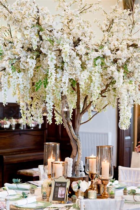 We have so many options. Blossom trees and wisteria trees for hire | Wisteria tree, Blossom trees, Wedding table decorations