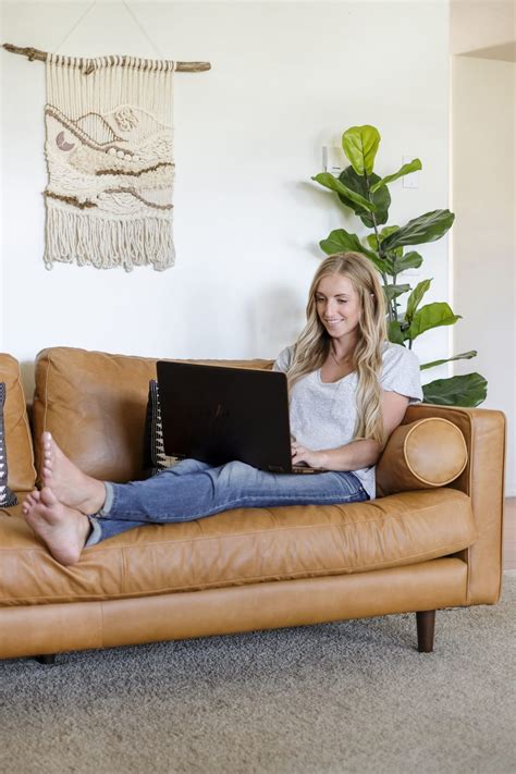 There are a few colors and fabrics available, but this is the charme tan leather. Article Sven Sofa Review | How is the Leather After 2 ...