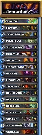 Some #1 legend lists have popped up, and a promising combo warlock has. Hearthstone GvG Hand Demon Warlock Deck | GuideScroll