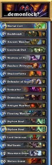 Some #1 legend lists have popped up, and a promising combo warlock has. Hearthstone GvG Hand Demon Warlock Deck | GuideScroll